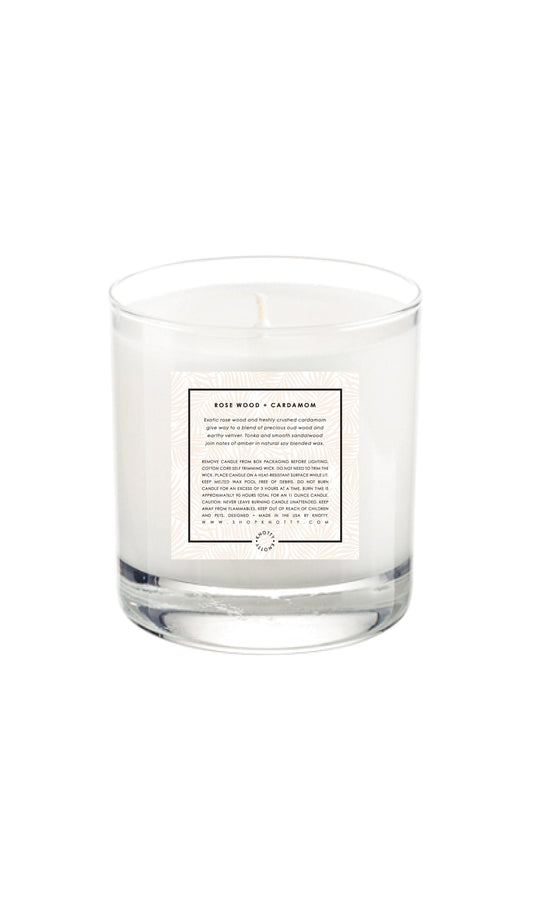 Rose Wood + Cardamom - 11oz Soy Candle