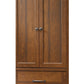 Bedroom Wardrobe Cabinet - Medium Brown Cherry Wood Finish