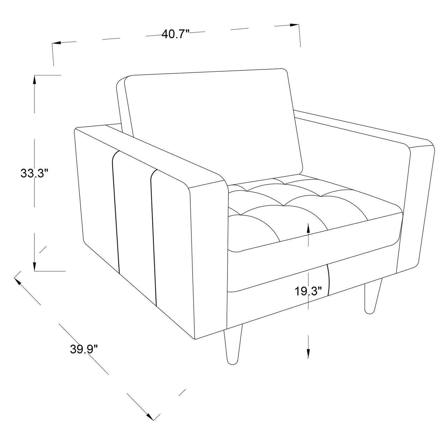 Leather Lounge Chair Dimensions