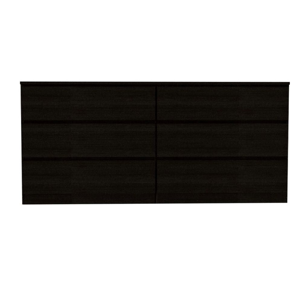 6 Drawer Double Dresser Tronx, Superior Top, Black Wengue Finish-3