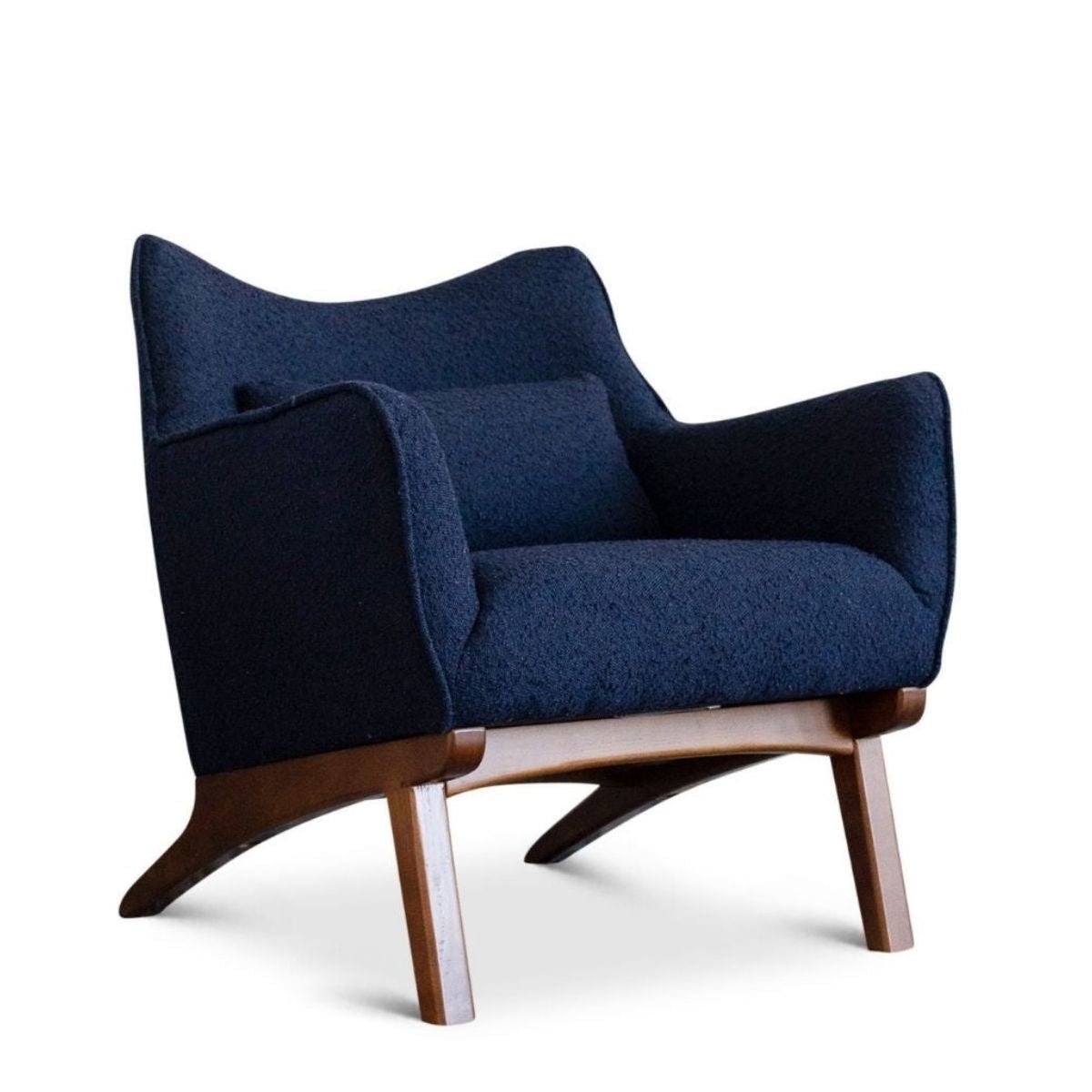 Lounge Chair - Blue Boucle