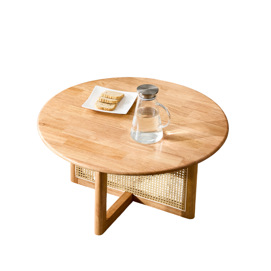 Natural Elegant Wooden Coffee Table-0