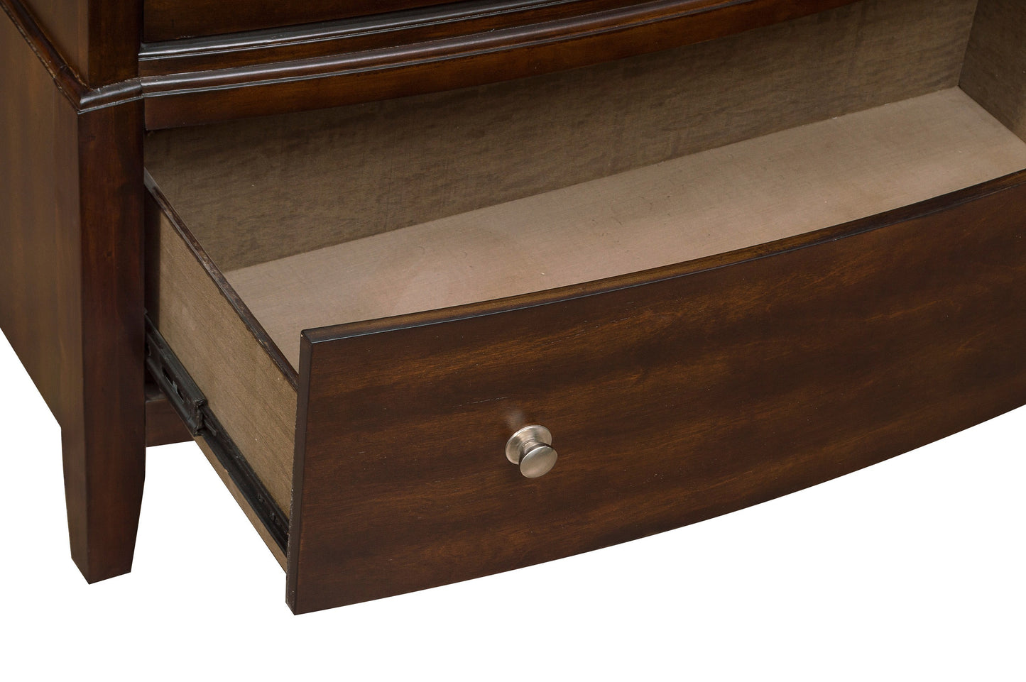 Transitional Style Bedroom Chest with 5 Drawers, Dark Cherry