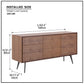 Modern Mid Century Sideboard Buffet Cabinet, Walnut