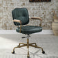 Siecross Leather Office Chair, Emerald Green