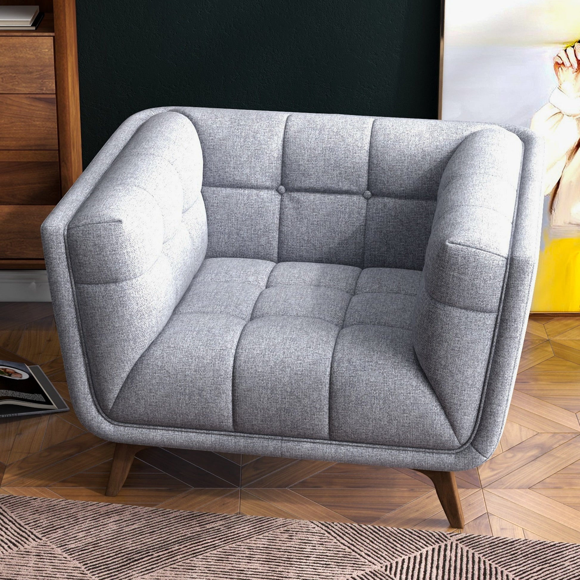 Kaleb Lounge Chair | Light Gray