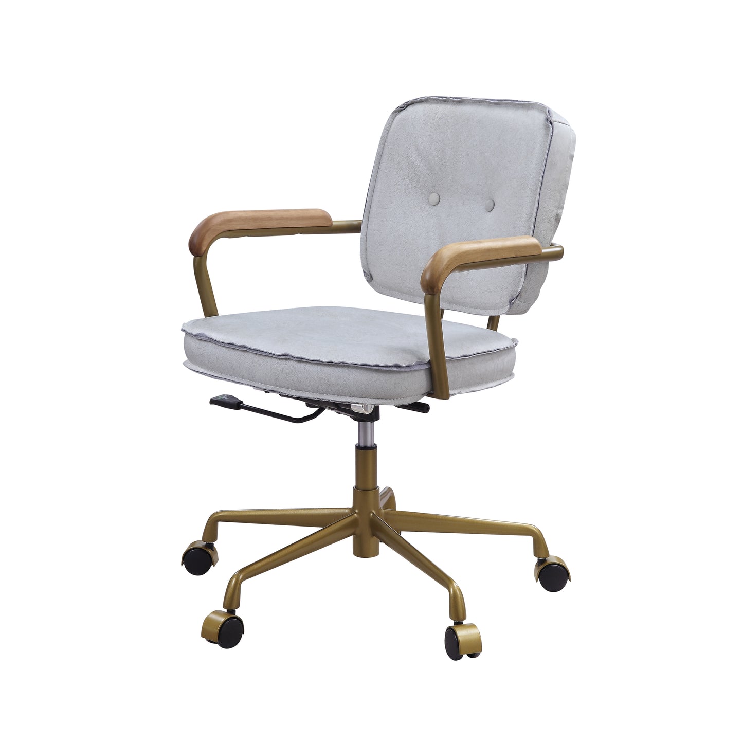 Siecross Leather Office Chair, Vintage White