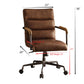 Harith Top Grain Leather Office Chair | Retro Brown