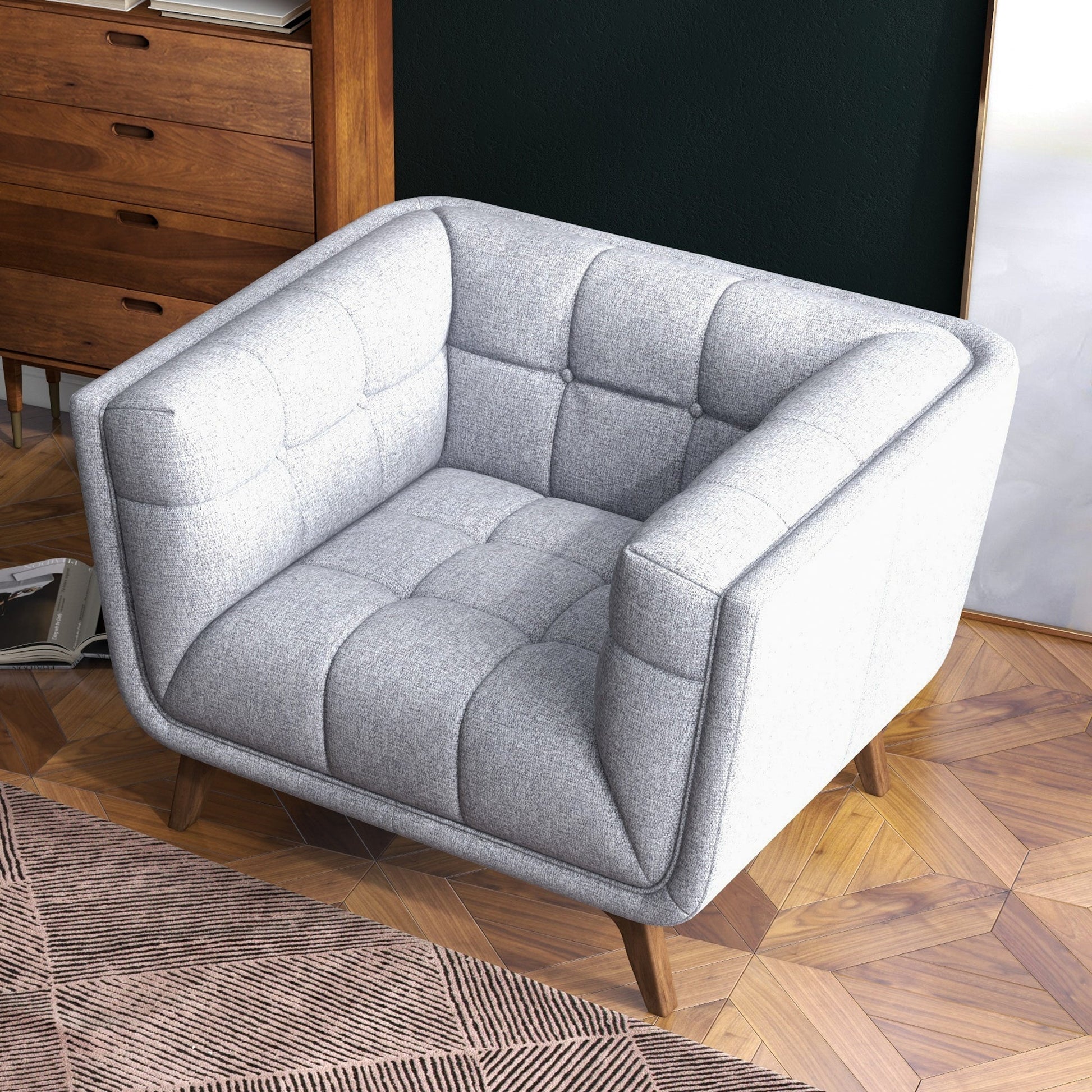 Kaleb Lounge Chair | Light Gray