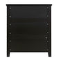 Contemporary Wooden 6 Drawer Tall Cabinet, Antique Black