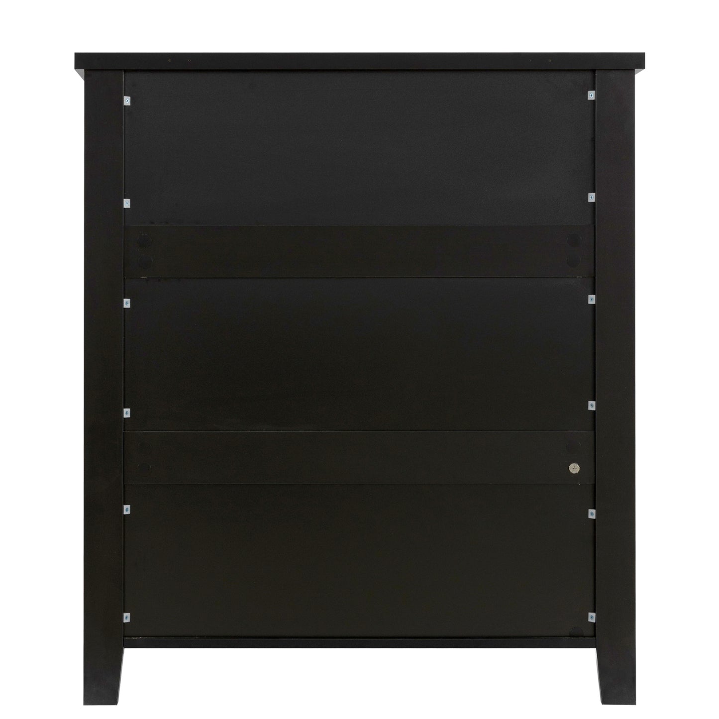 Contemporary Wooden 6 Drawer Tall Cabinet, Antique Black