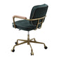 Siecross Leather Office Chair, Emerald Green