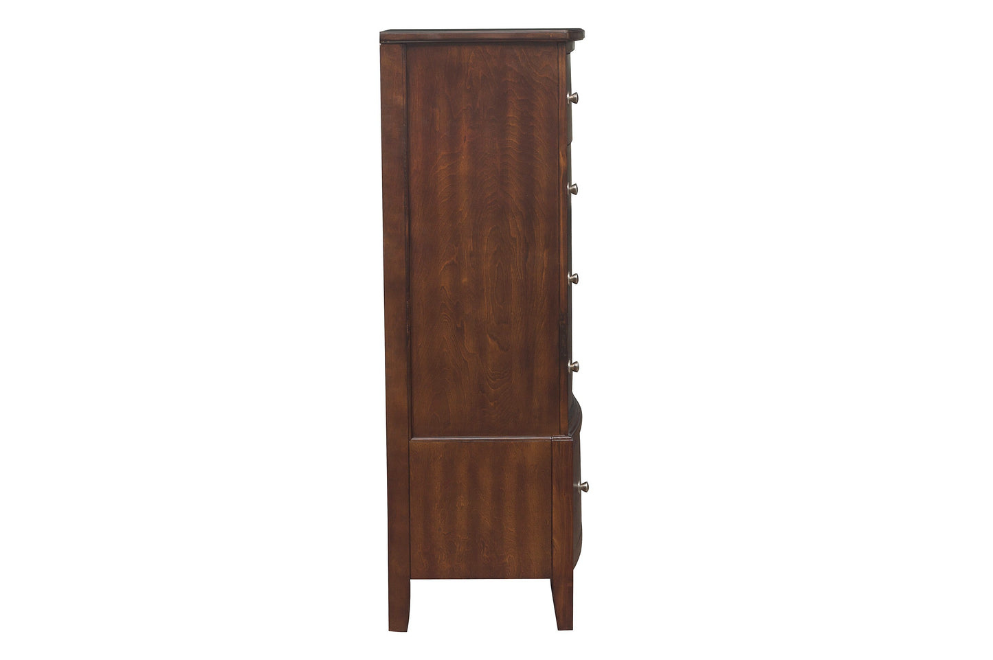 Transitional Style Bedroom Chest with 5 Drawers, Dark Cherry