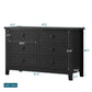 Contemporary Wooden 6 Drawer Wide Cabinet, Antique Black