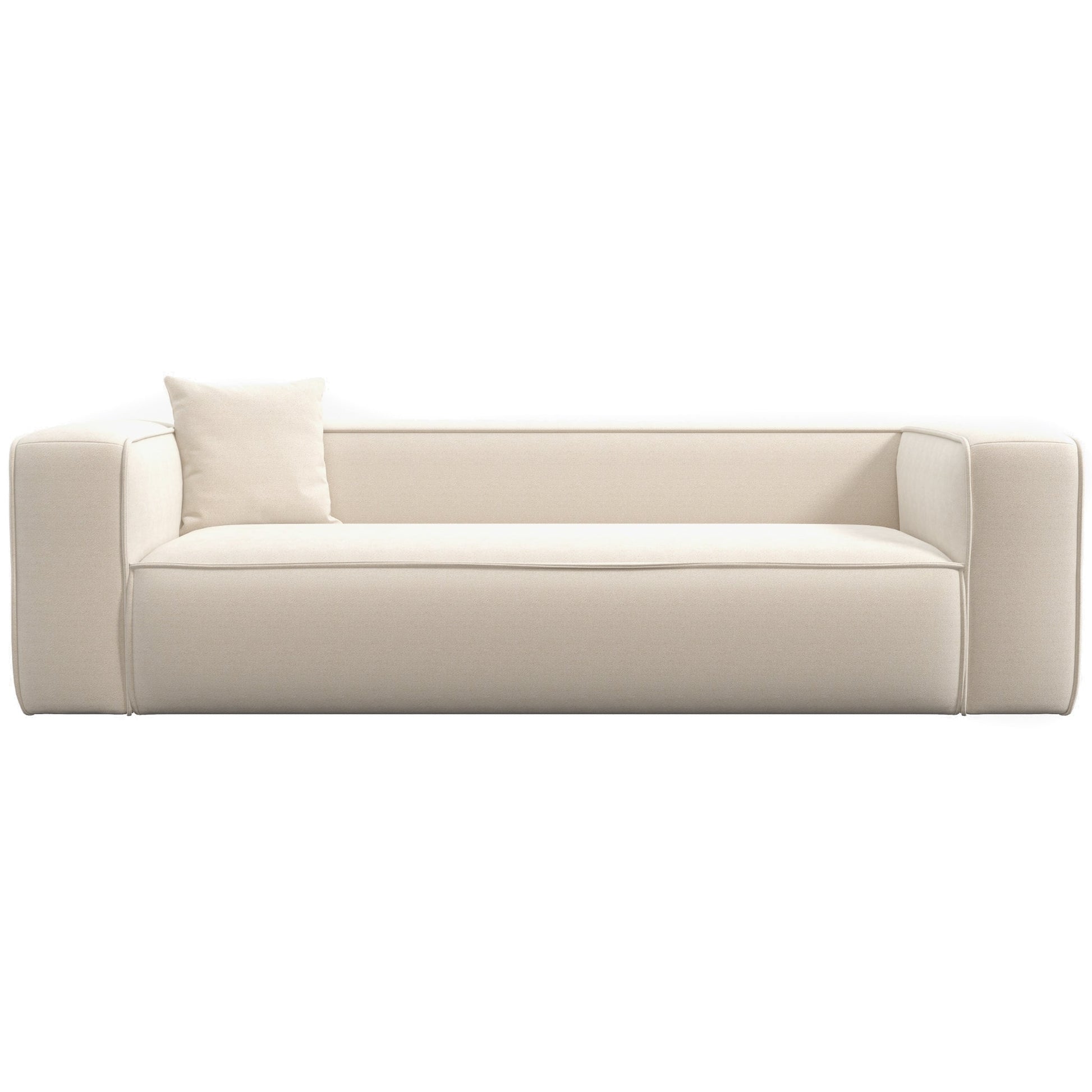 91" Modern Boucle Sofa - Cream