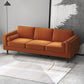 86" Contemporary Sofa - Burnt Orange Velvet