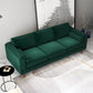 86" Velvet Sofa - Dark Green