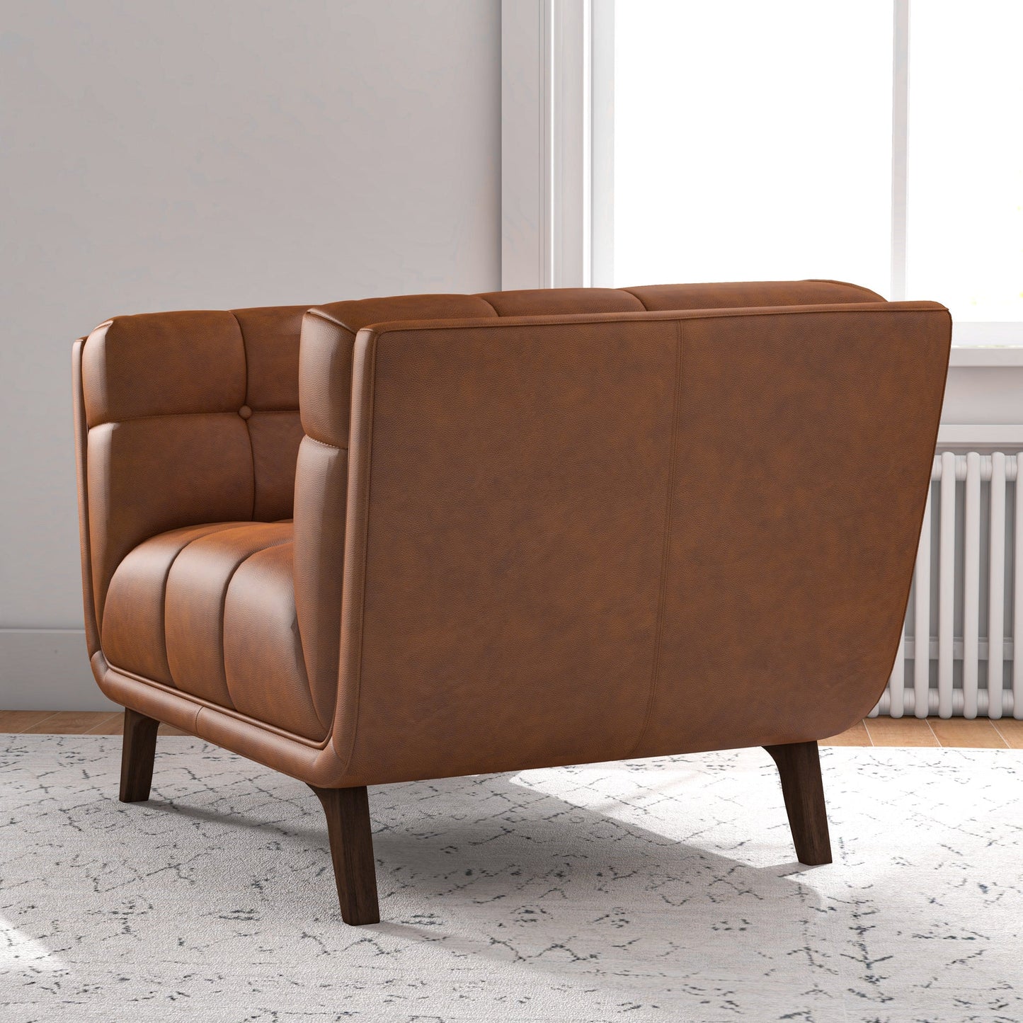 Leather Lounge Chair - Cognac