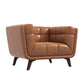 Leather Lounge Chair - Cognac