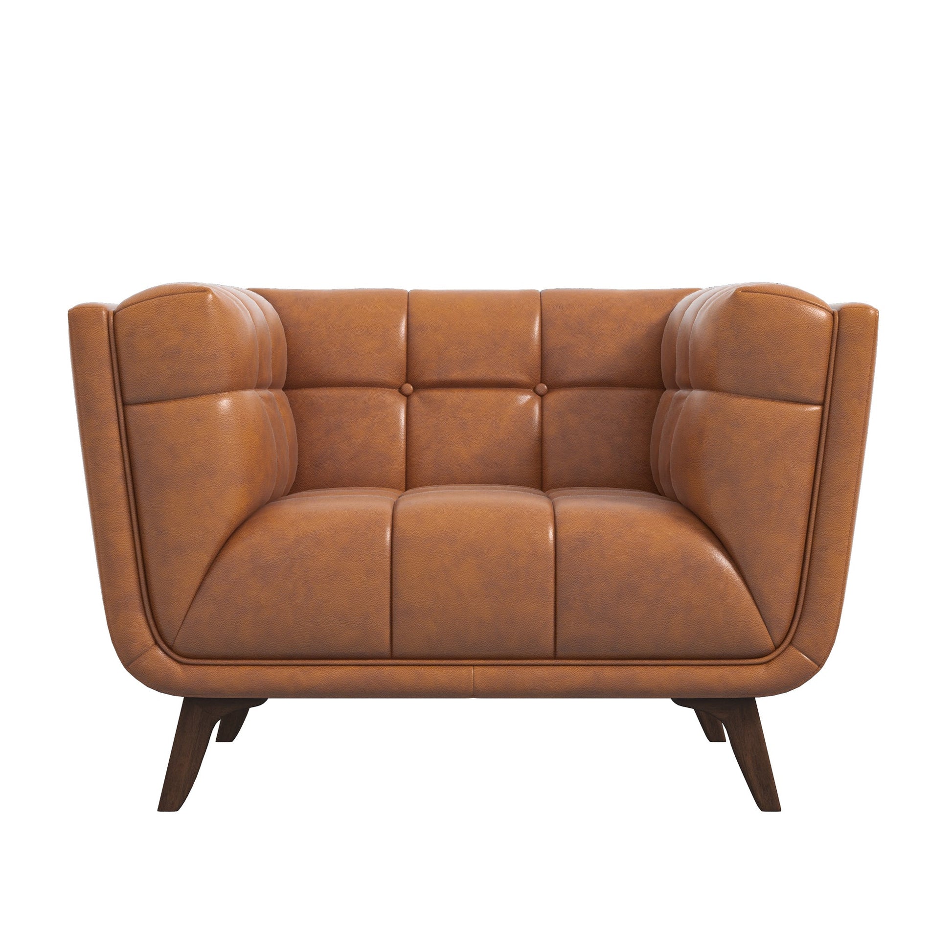 Leather Lounge Chair - Cognac