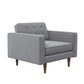 Velvet Lounge Chair - Grey