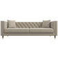 Contemporary Sofa - Cream Velvet