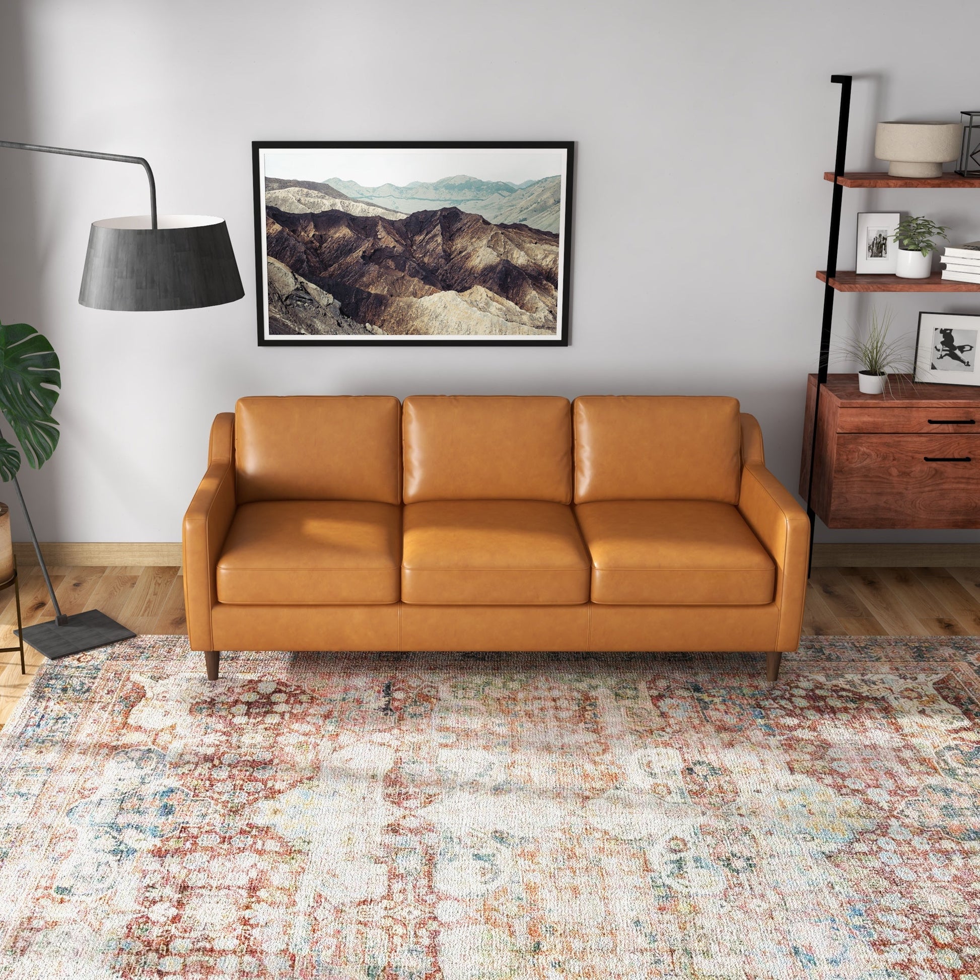 Manhattan Leather Sofa | Tan