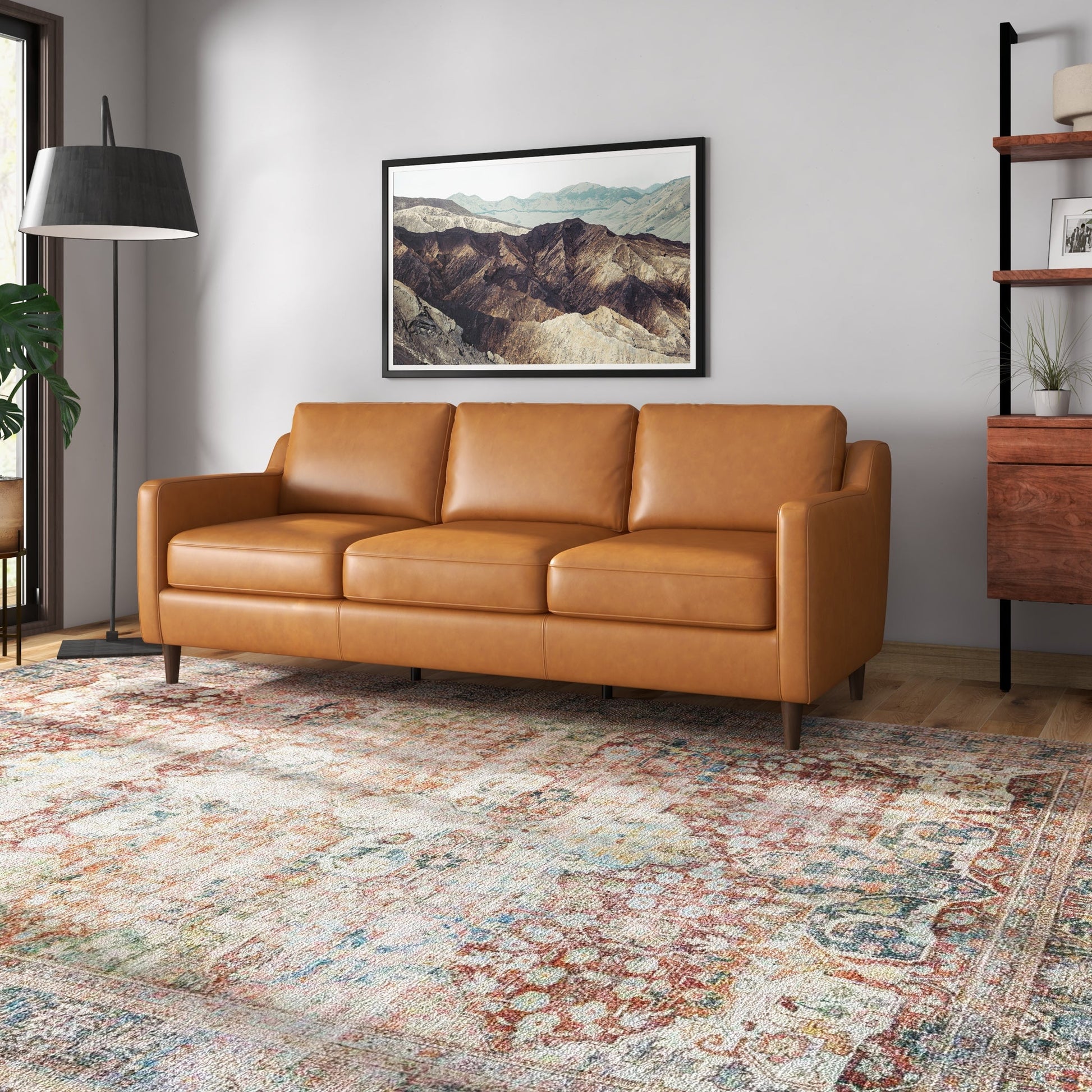 Manhattan Leather Sofa | Tan