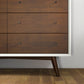 Norman 6 Drawer Dresser | Walnut/White