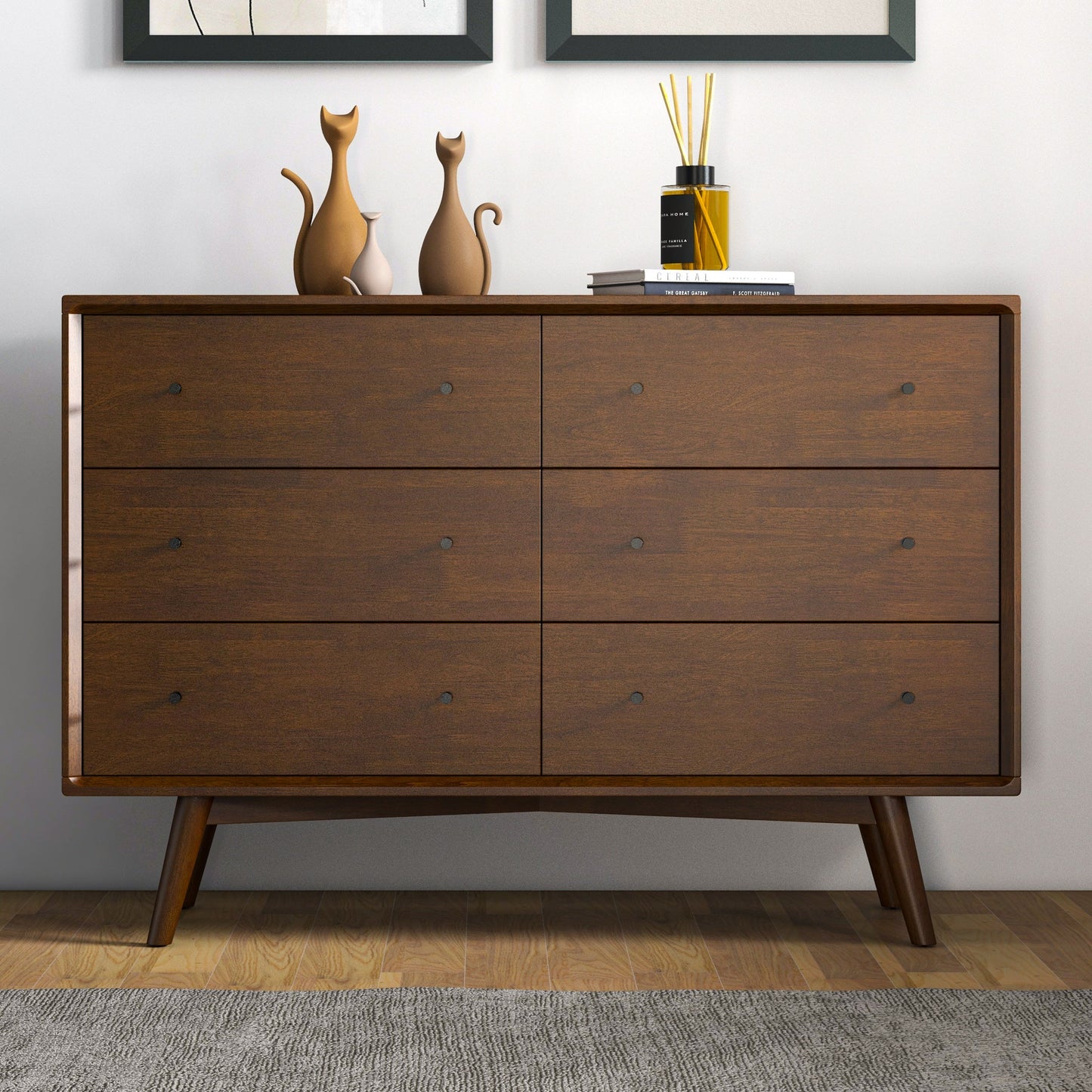 Norman Mid Century Modern Dresser (6 Drawer)