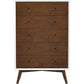 5 Drawer Dresser - Walnut/White