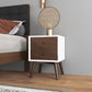 Norman Wooden Nightstand | White/Walnut