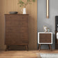 Norman Wooden Nightstand | White/Walnut