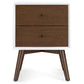 Norman Wooden Nightstand | White/Walnut