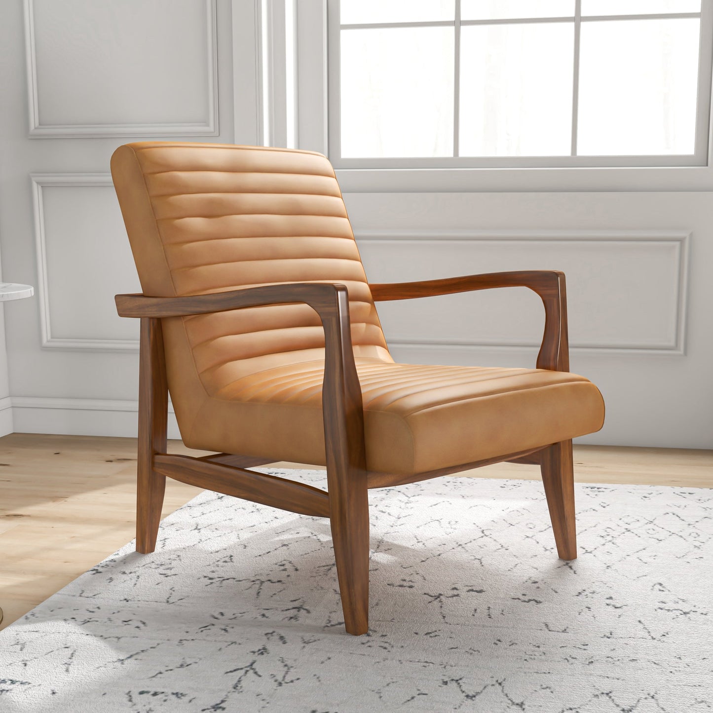 Micah Leather Lounge Chair | Tan