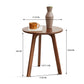 Solid Oak Small Round End Table, Dark Oak