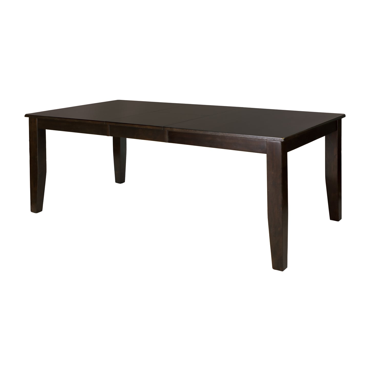 Extendable Dining Room Table with 18" Leaf, Warm Merlot