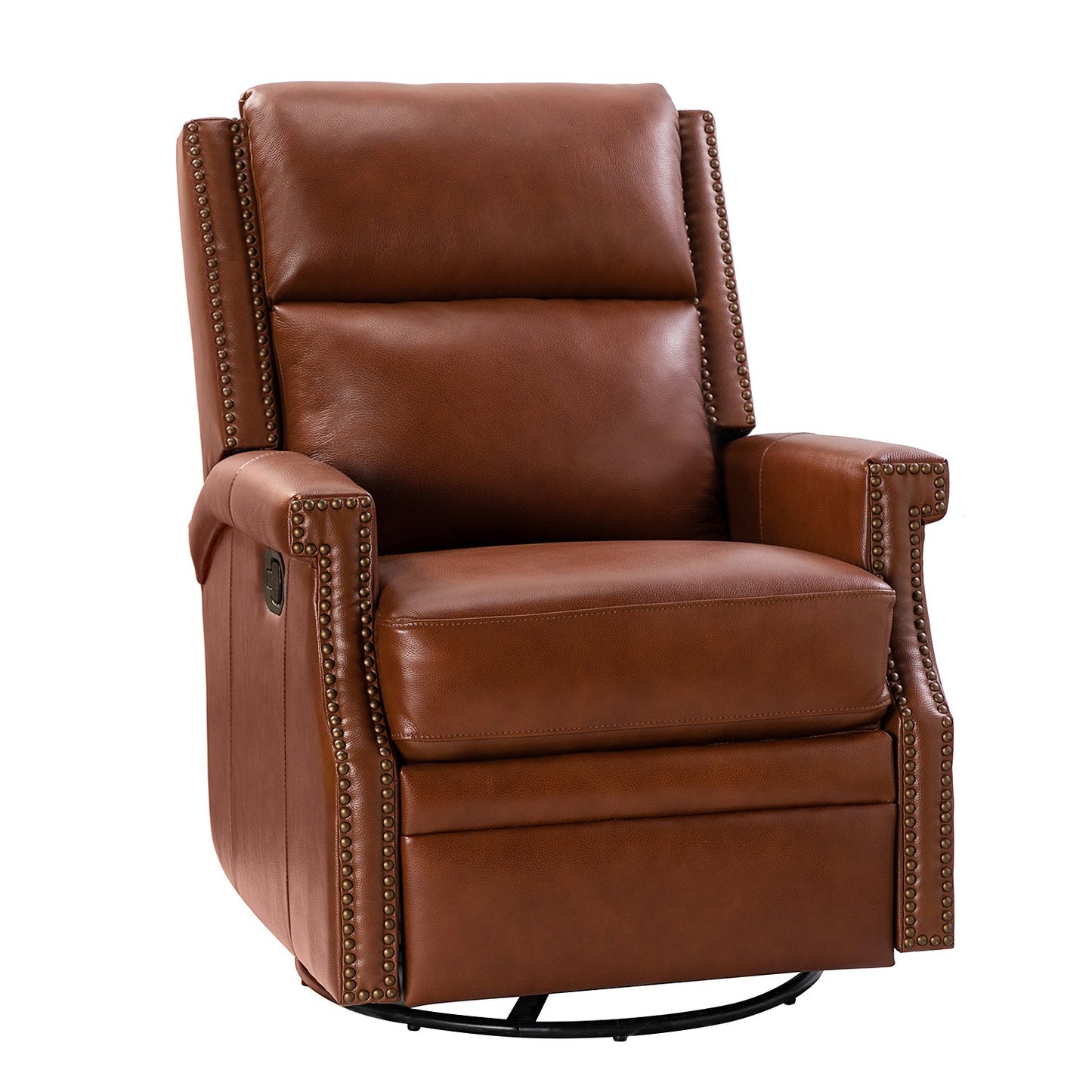 Genuine Leather Swivel Rocker Recliner-0