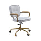 Siecross Leather Office Chair, Vintage White