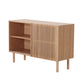 Modern Wooden Sideboard with Sliding Door, Walnut