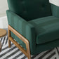 Velvet Lounge Chair - Green