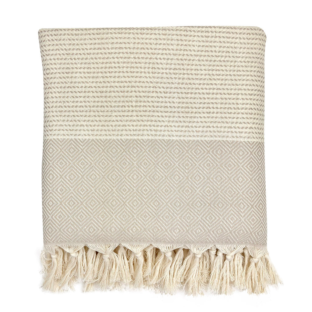 Diamond Stripe Turkish Throw - Multiple Colors