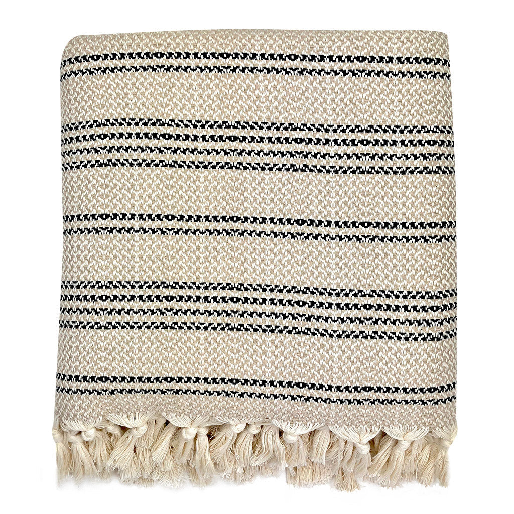 Woven Stripe Turkish Throw - Multiple Colors