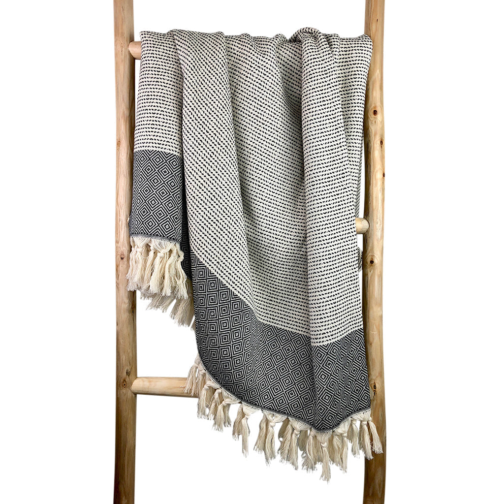 Diamond Stripe Turkish Throw - Multiple Colors