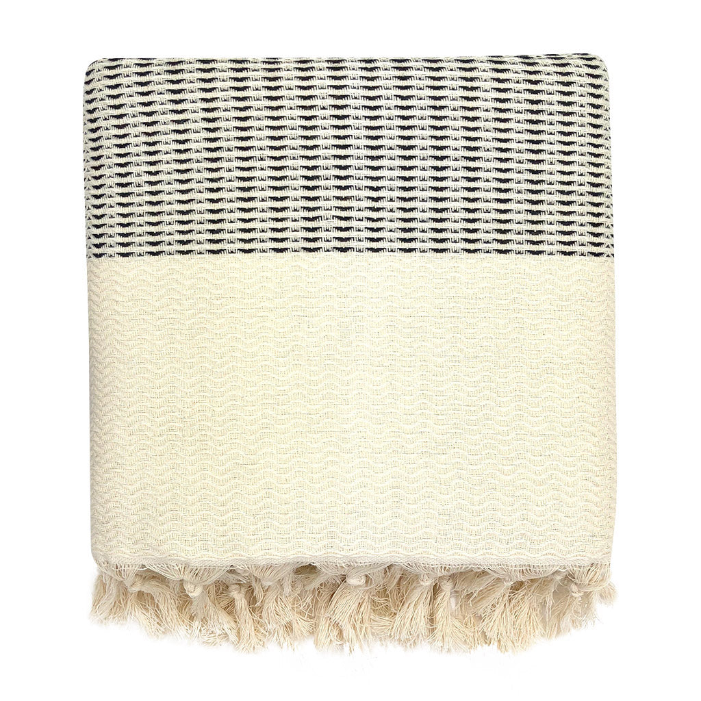 Plush Wavy Turkish Throw - Multiple Colors