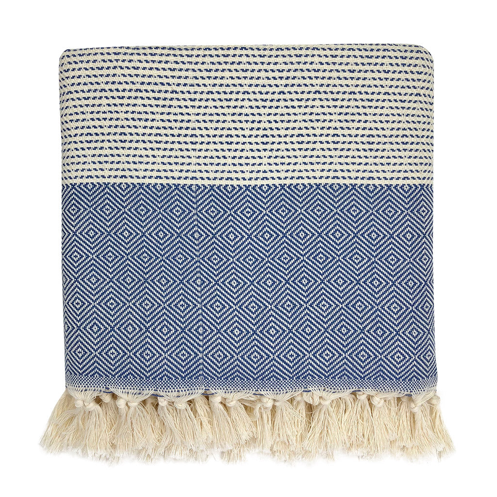 Diamond Stripe Turkish Throw - Multiple Colors