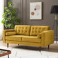 Kendall Velvet Loveseat | Yellow