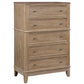 Natural Solid Pine 5 Drawer Chest, Hazel