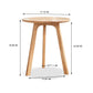 Solid Oak Small Round End Table, Light Oak