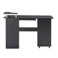 Compact Computer Desk with Two Drawers, Storage & Roller Tray, Black